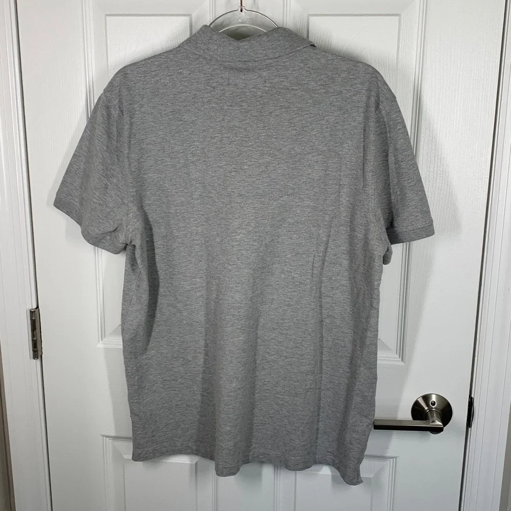 Banana Republic gray polo with pride rainbow under collar size large